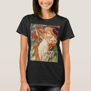 Alphonse Mucha, Die Jahreszeiten (1896) Frühling T-Shirt