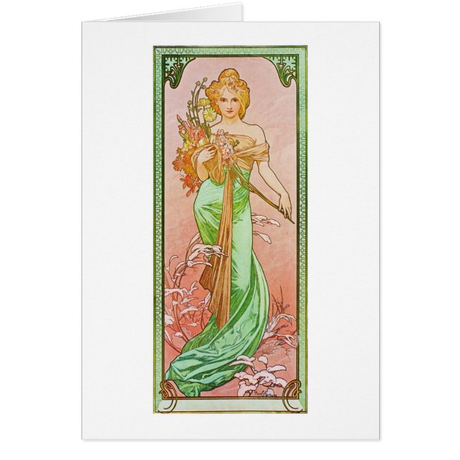 Alphonse Mucha die Jahreszeiten: Frühling (Vorne)