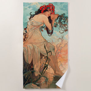 Alphonse Mucha, Die Jahreszeiten, Sommer (1896) Strandtuch