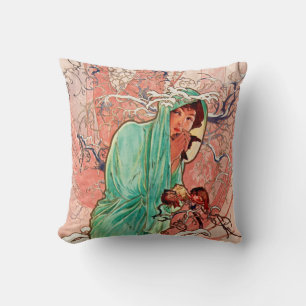 Alphonse Mucha, Die Jahreszeiten, Winter (1896)  Kissen
