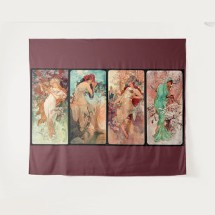 Alphonse Mucha, Die Vier Jahreszeiten (1896) Wandteppich