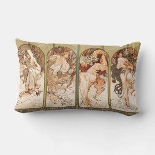 Alphonse Mucha Die vier Jahreszeiten 1897 Art Nouv Lendenkissen