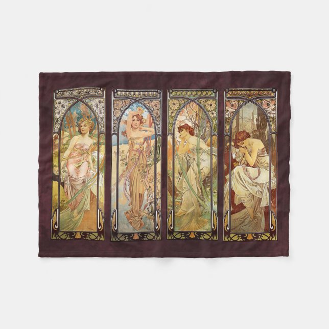 Alphonse Mucha, Die Zeiten des Tages Fleecedecke (Vorderseite (Horizontal))