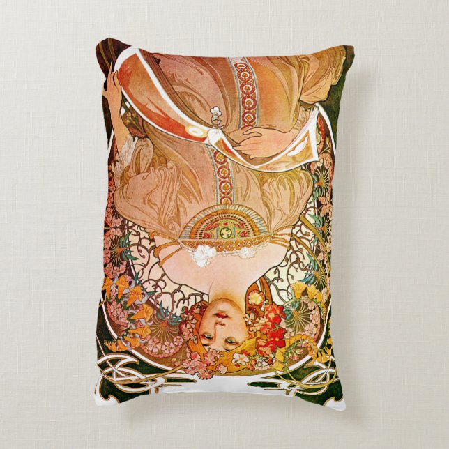 Alphonse Mucha Dreaming (Reverie) Dekokissen (Rückseite(Vertikal))