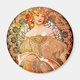 Alphonse Mucha Dreaming (Reverie) Magnet