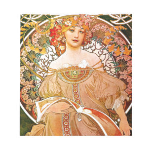 Alphonse Mucha Dreaming (Reverie) Notizblock