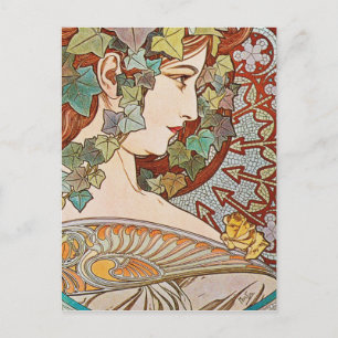 Alphonse Mucha - Efeu Postkarte
