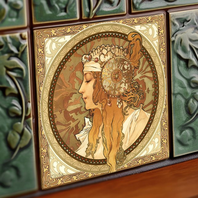 Alphonse Mucha Ein perfektes Wochenende in Vintag Fliese (Von Creator hochgeladen)