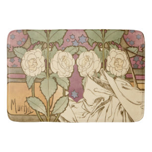 Alphonse Mucha Elegante Art Nouveau Sterne Kamelie Badematte