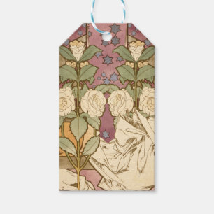 Alphonse Mucha Elegante Art Nouveau Sterne Kamelie Geschenkanhänger