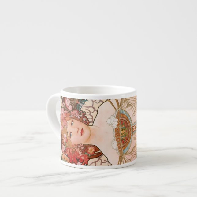 Alphonse Mucha F. Champenois Espressotasse (Vorderseite Links)