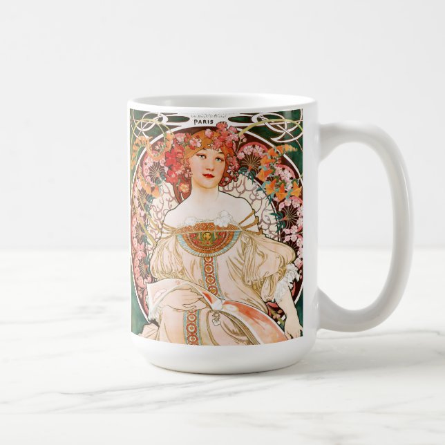 Alphonse Mucha F. Champenois Mug Kaffeetasse (Rechts)
