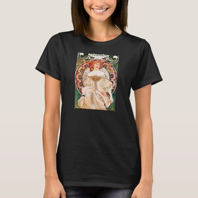 Alphonse Mucha F. Champenois T-shirt (Vorderseite)