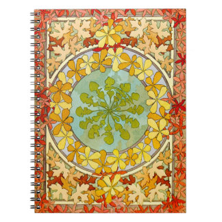 Alphonse Mucha Floral Notizblock