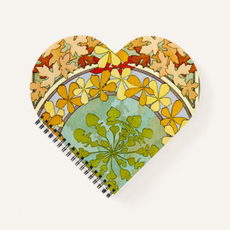 Alphonse Mucha Floral Notizbuch