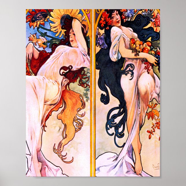 Alphonse Mucha - Four Seasons Poster (Vorne)