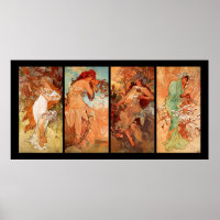 Alphonse Mucha Four Seasons