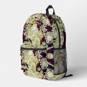 Alphonse Mucha Frau mit Gänseblümchen Art Nouveau Bedruckter Rucksack