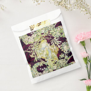 Alphonse Mucha Frau mit Gänseblümchen Art Nouveau Geschenktütchen