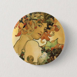Alphonse Mucha ~ Frucht. 1897 Button