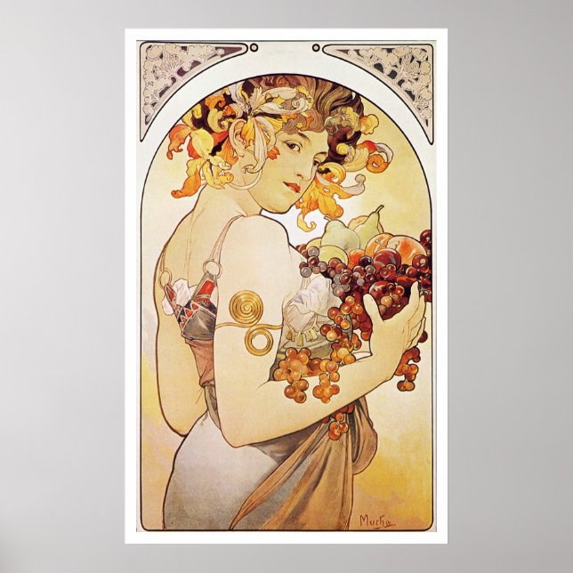 Alphonse Mucha. Fruit/Fruit, c.1897 Poster (Vorne)