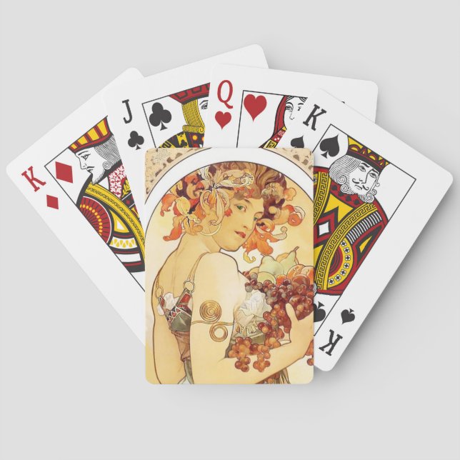 Alphonse Mucha "Fruit" Playing Cards Spielkarten (Rückseite)