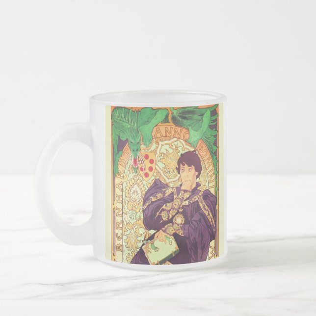 Alphonse Mucha Fürst und Drache Mattglastasse (Links)