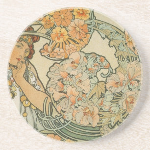 Alphonse Mucha Getränkeuntersetzer