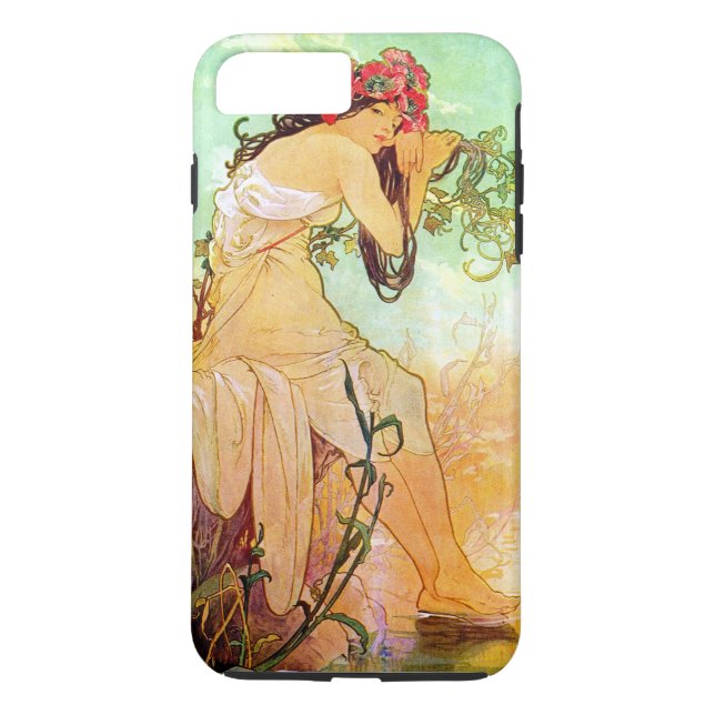 Alphonse Mucha Girl am Teich Case-Mate iPhone Hülle (Rückseite)