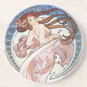 Alphonse Mucha Göttin Getränkeuntersetzer