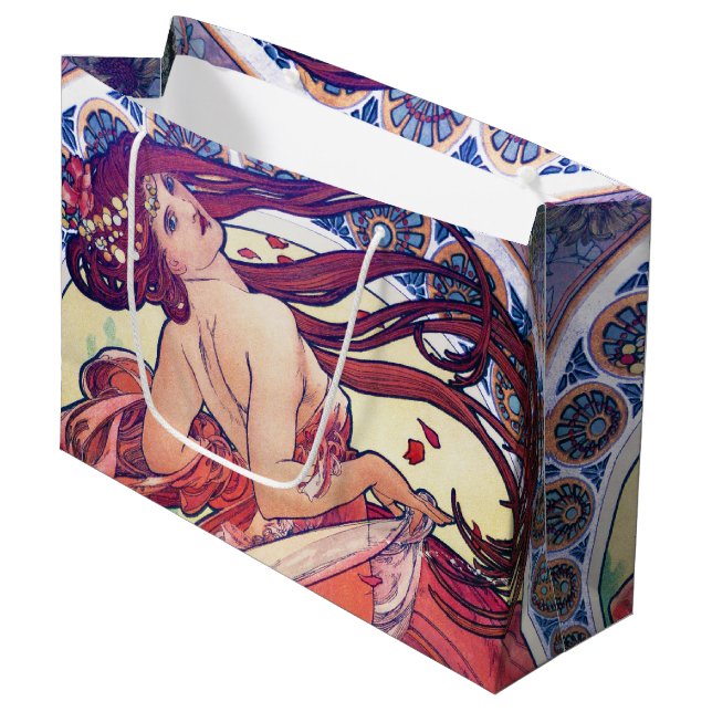 Alphonse Mucha Große Geschenktüte (Vorderseite Schrägansicht)