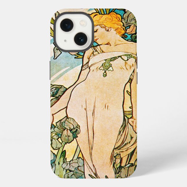 Alphonse Mucha - Iris WB iPhone Hülle (Rückseite)