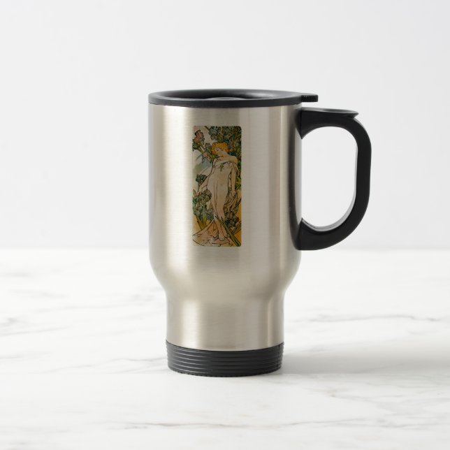 Alphonse Mucha - Iris WB Reisebecher (Rechts)