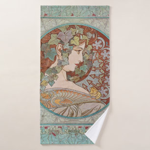 Alphonse Mucha - Ivy Badehandtuch