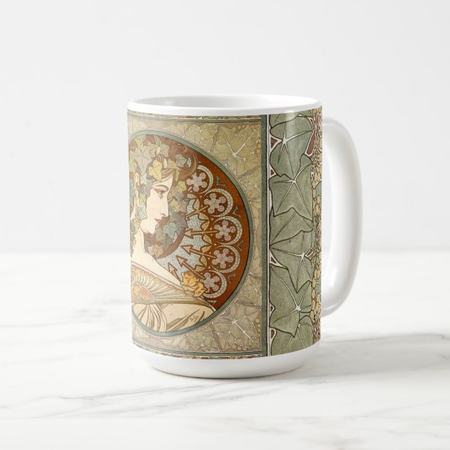 Alphonse Mucha Ivy Gallery Kaffeetasse (VorderseiteRechts)