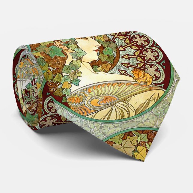 Alphonse Mucha , "Ivy" Krawatte (Gerollt)