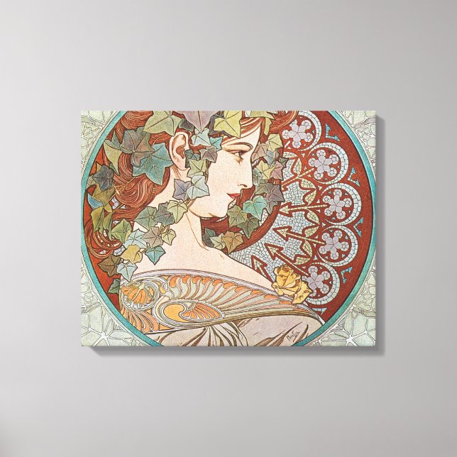 Alphonse Mucha - Ivy Leinwanddruck (Vorderseite)