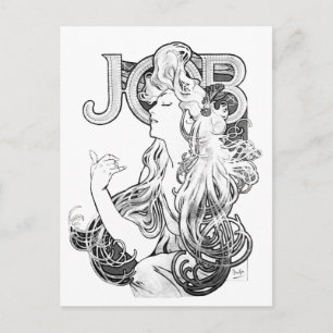 Alphonse Mucha JOB ISOGS Postkarte