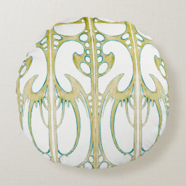 Alphonse Mucha Jugendstil abstrakte Kunst Rundes Kissen
