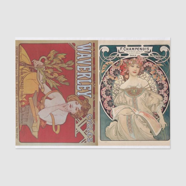 Alphonse Mucha Jugendstil für Künstler Seidenpapier (Vorderseite)