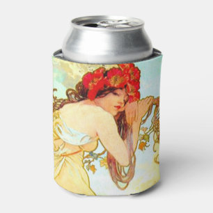 Alphonse Mucha Jugendstil Sommer Dosenkühler