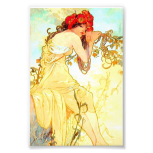 Alphonse Mucha Jugendstil Sommer Fotodruck