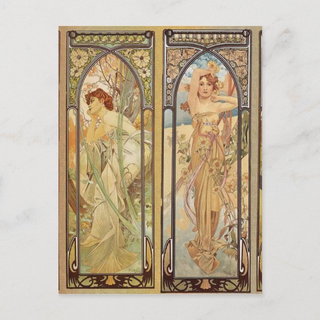 Alphonse Mucha - Jugendstilmeister Postkarte (Vorderseite)