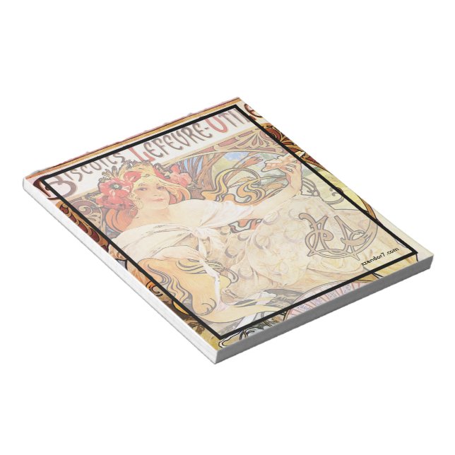 Alphonse Mucha Kekse Lefevre-Utile Notizblock (angewinkelt)