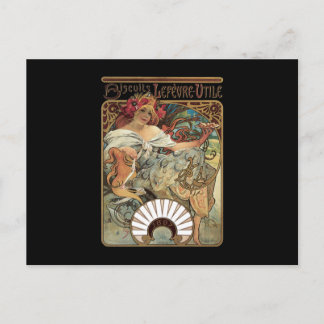 Alphonse Mucha Kekse Lefevre Utile Postkarte