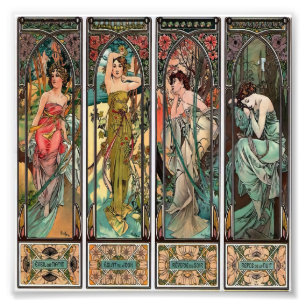 Alphonse Mucha Kunst, Art Nouveau, vintage, Frauen Fotodruck