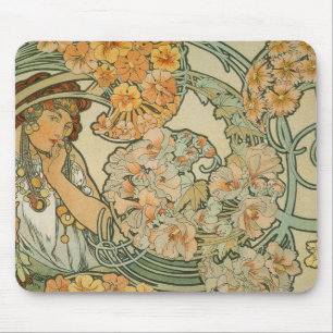Alphonse Mucha Kunst Mousepad
