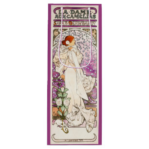 Alphonse Mucha La Dame 1896 Jugendstil Vintag Geschenktüte Für Weinflaschen
