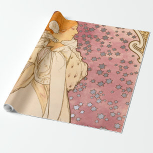 Alphonse Mucha La Dame Aux Camelias: Art Nouveau Geschenkpapier