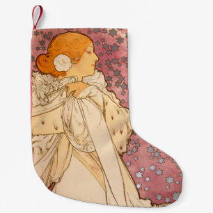 Alphonse Mucha La Dame Aux Camelias: Art Nouveau  Kleiner Weihnachtsstrumpf